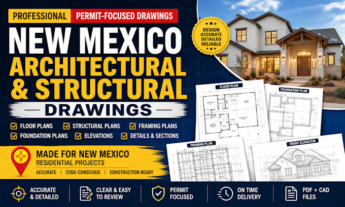 design structural engineering and architectural drawings for new mexico, texas
