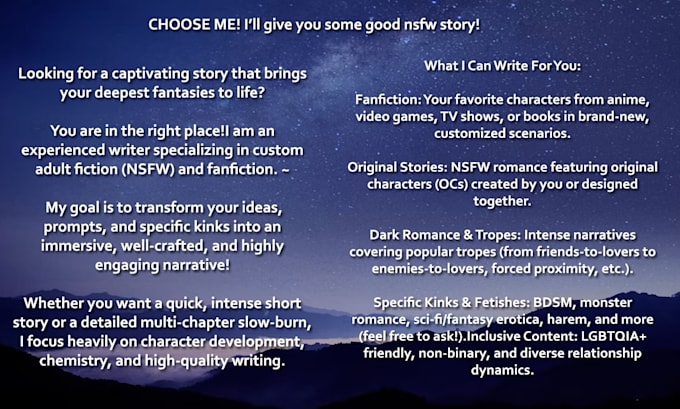 write a good nsfw story for you