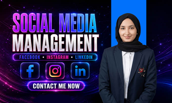 do facebook management, instagram management and linkedln management