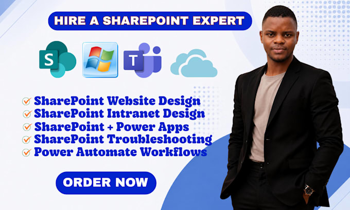 build sharepoint intranet portal, powerapps, power automate, spfx webpart, azure