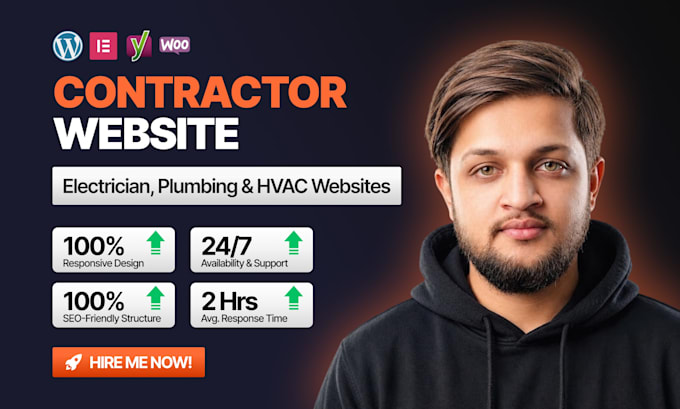 build electrician, plumbing, hvac, roofing, contractor website