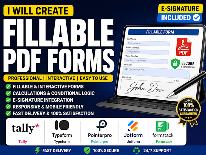 create fillable pdf forms tally typeform pointerpro jotform formstack esignature