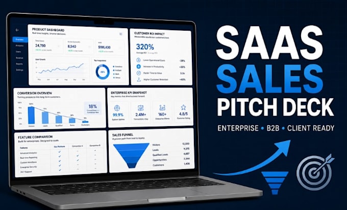 saas sales pitch deck client presentation enterprise software sales conversion