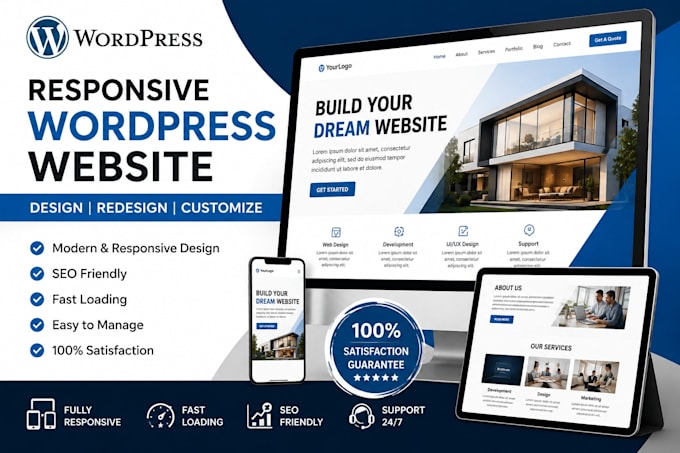 develop websites using wordpress as a website developer