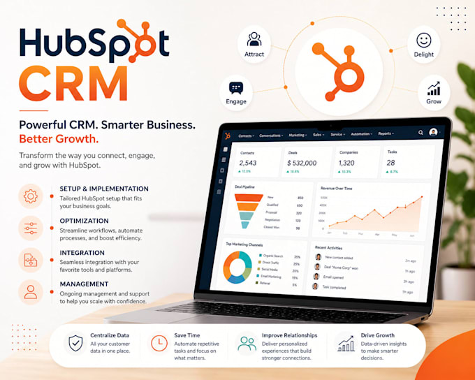 do hubspot CRM setup, optimization, implementation and management