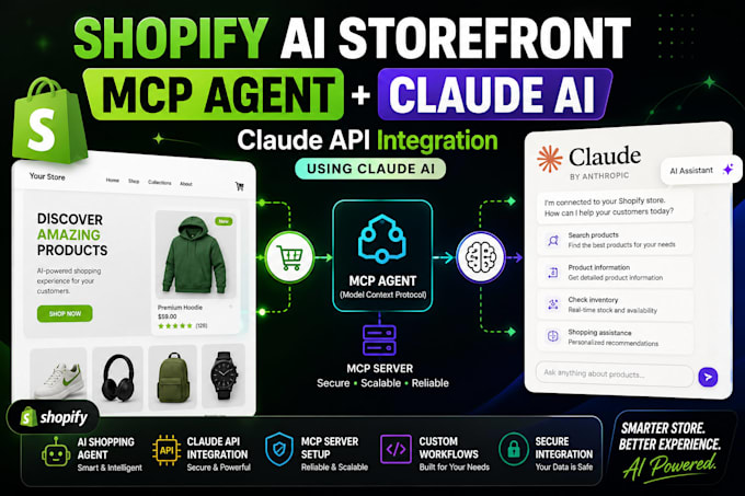 build a shopify ai storefront mcp agent claude API integration using claude ai