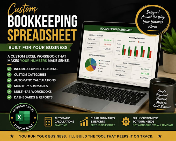 create a custom bookkeeping spreadsheet
