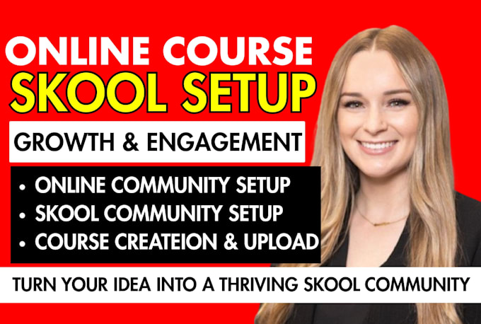 set up skool community for coaches, skool online course, skool community setup