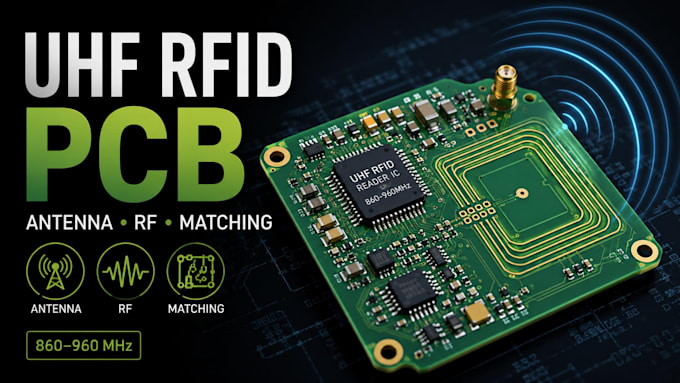 design uhf rfid pcb for inventory, rf circuit, asset and warehouse tracking