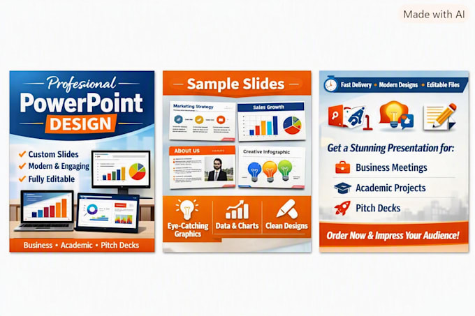 design professional powerpoint presentations with modern visuals