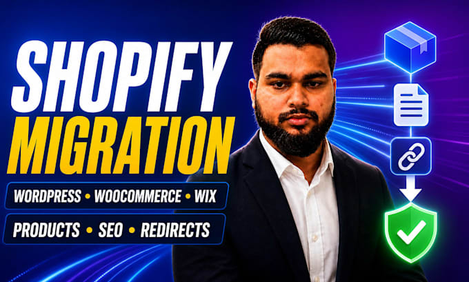 migrate wordpress, woocommerce, or wix to shopify