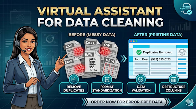 do excel data cleaning, formatting , and organize messy spreadsheet