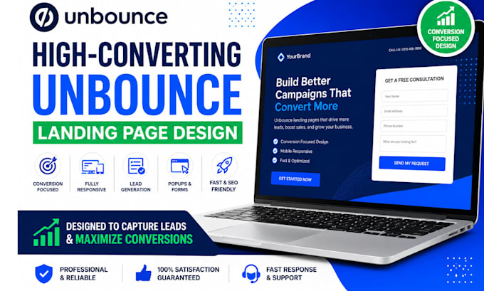 design high converting unbounce landing page