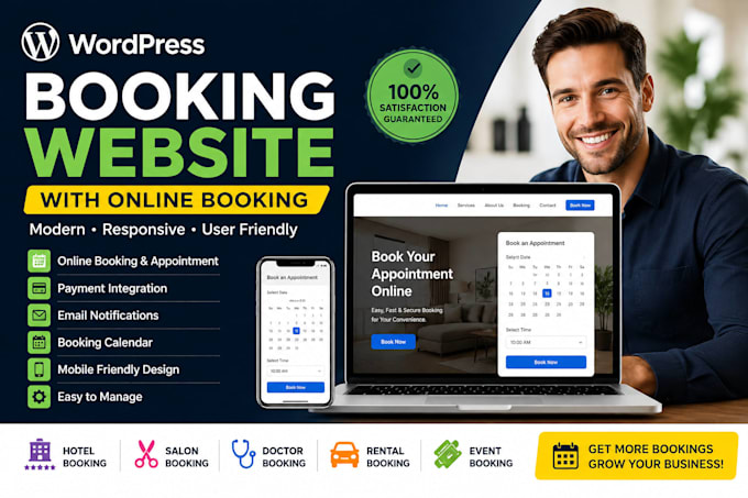 build a wordpress booking website with online booking