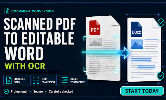 convert scanned PDF to editable word with ocr