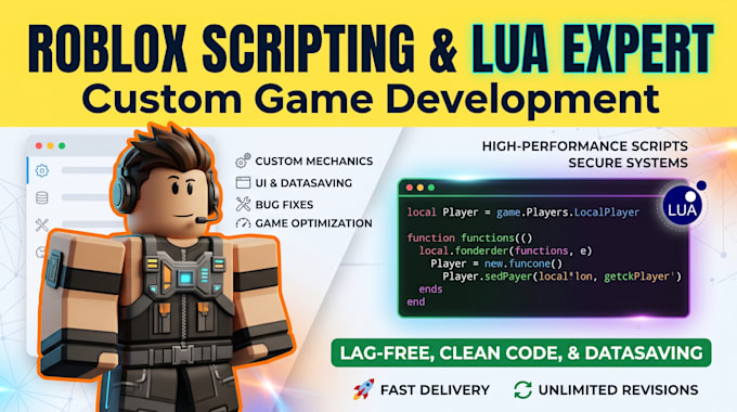 script your roblox game custom mechanics lua scripter expert