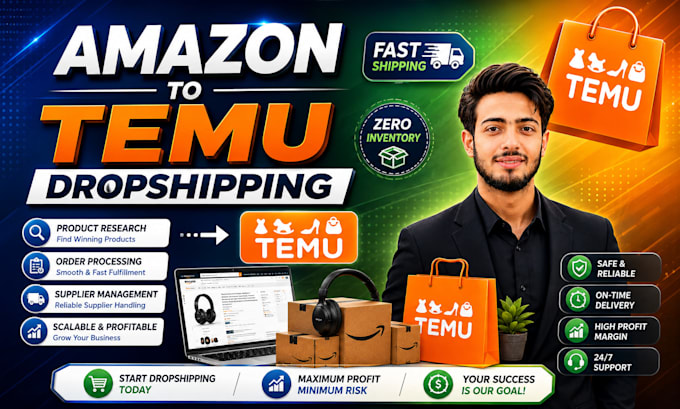 manage your temu store and do amazon to temu dropshipping