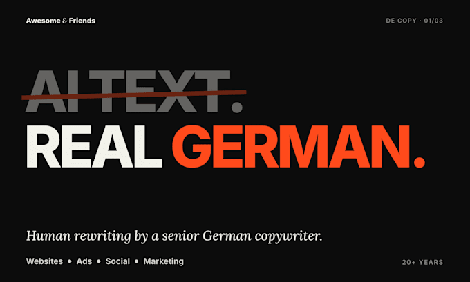 rewrite ai generated text into natural german