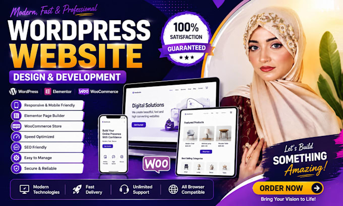 build a responsive wordpress site with elementor and woocommerce