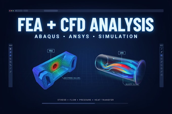 do fea and cfd analysis on abaqus and ansys
