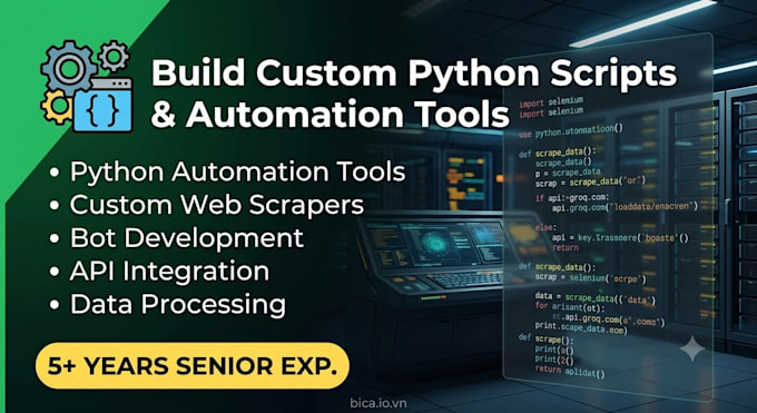 build custom python script or automation tool