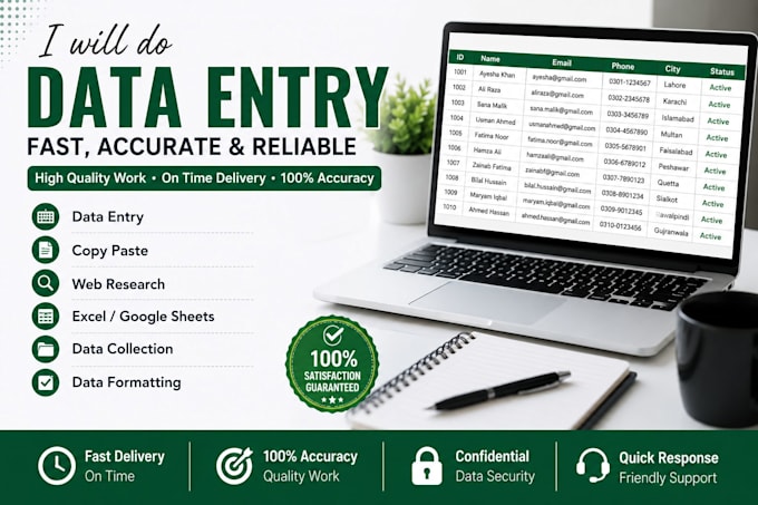 do fast and accurate data entery copy paste