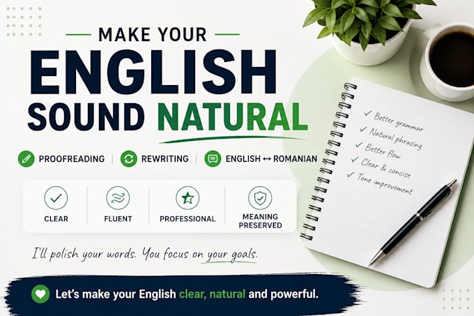 proofread and rewrite your english to sound natural
