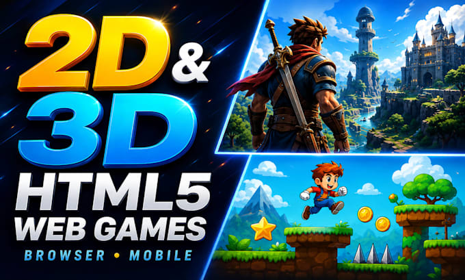 do 2d and 3d html5 web game development, web browser games