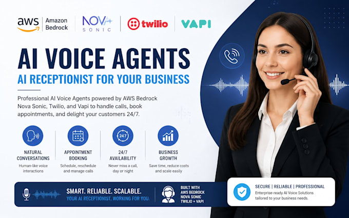 ai voice agents aws bedrock nova sonic twilio calling agent ai receptionist vapi