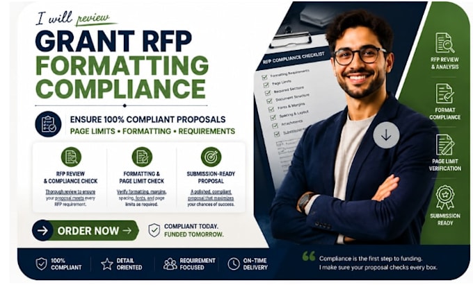 review grant rfp formatting compliance page limits funding proposal