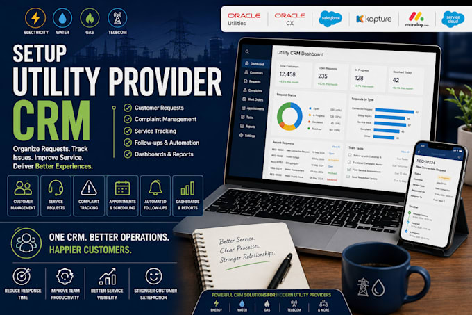 setup utility provider crm oracle sew cx salesforce kapture monday service cloud