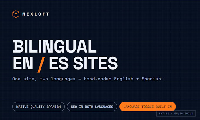 build a bilingual english spanish website, hand coded and fast