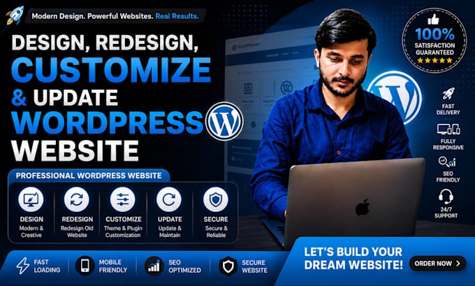 design and develop a modern wordpress business website