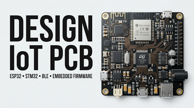 design iot pcb, esp32, stm32, ble and embedded firmware