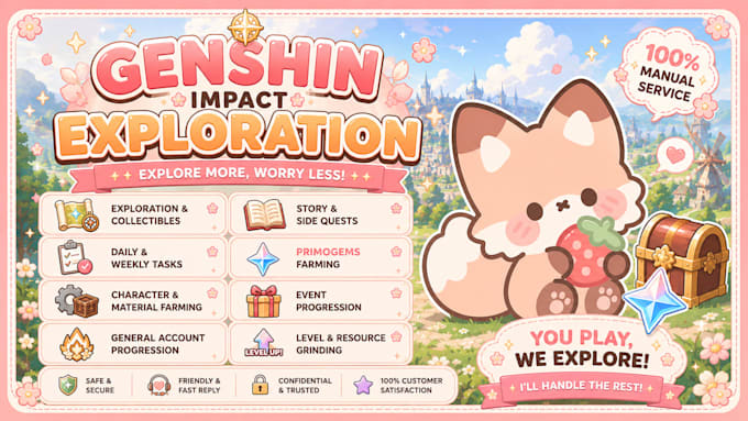 help you with 100 exploration in genshin impact