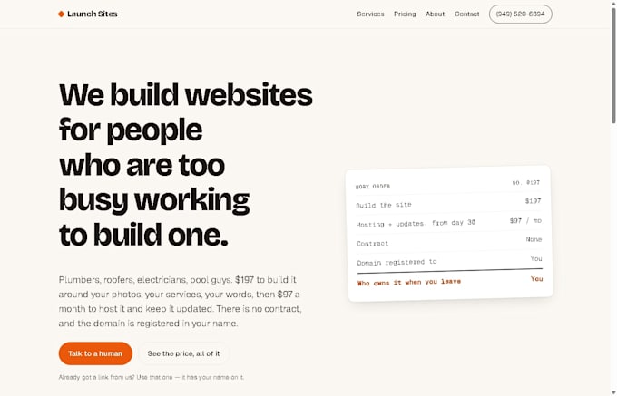 build a professional website for your local business