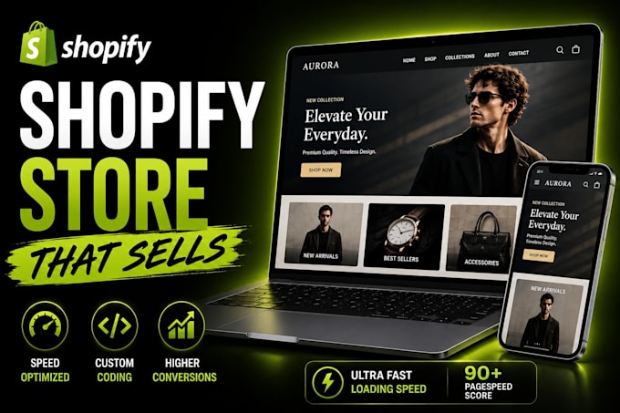 design shopify stores with custom coding and speed optimization