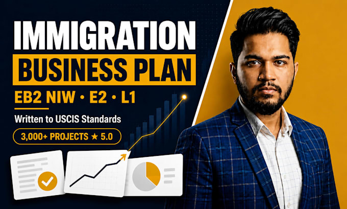 write immigration business plan for eb2 niw, e2, l1 visa uscis