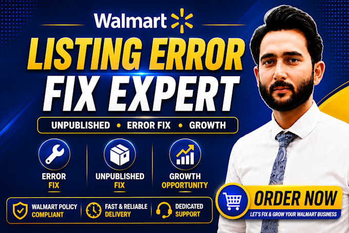 fix walmart listing errors and unpublished products
