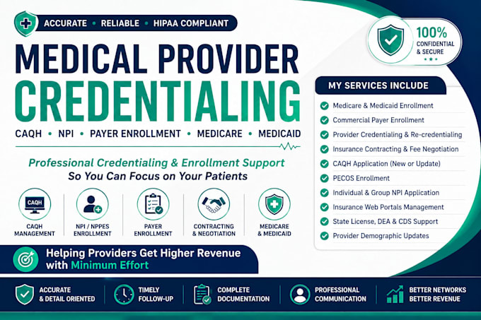 do medical provider credentialing and insurance enrollment