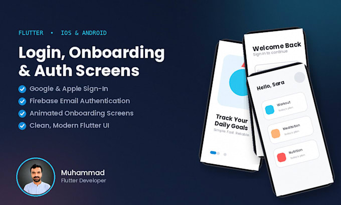 create a login and signup screen in flutter with firebase