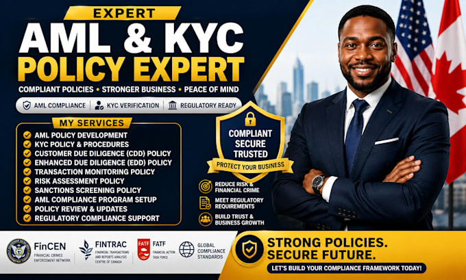 be your aml, kyc policy consultant for fintech compliance