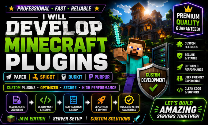 build minecraft plugins paper spigot bukkit purpur bungeecord java server setup