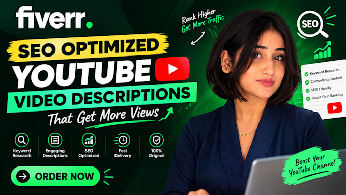 write SEO optimized youtube video descriptions