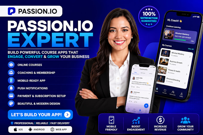 build your passion io mobile app online course website