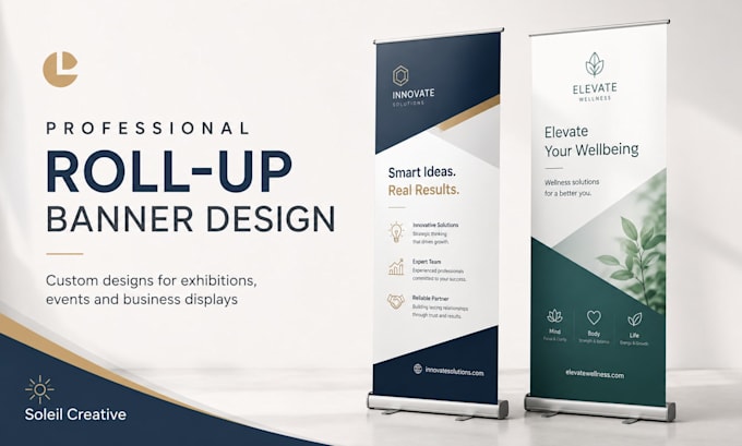 design a professional roll up banner for your business