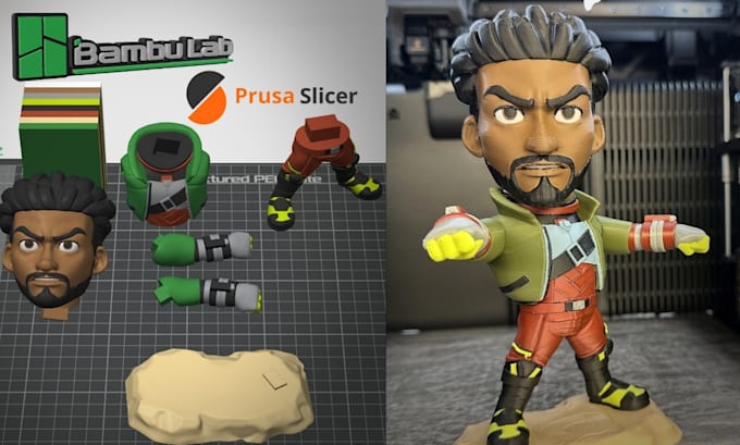 make multicolor stl file to 3mf, split 3d model ready for bambu lab ams printing
