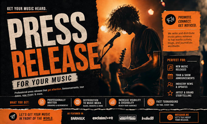 write and distribute your music press release distribution PR distribution