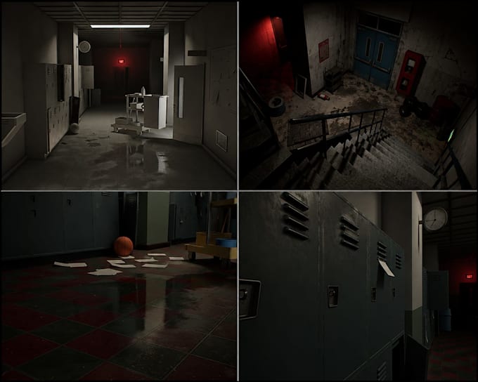 design horror atmosphere, environment and lighting in ue5