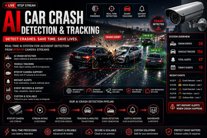 build a custom ai car crash detection and tracking system for rtsp